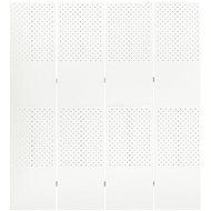 Shumee 4dílný bílý 160×180 cm ocel, 335899 - Paraván