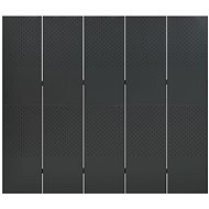 Shumee 5dílný antracitový 200×180 cm ocel, 335903 - Paraván