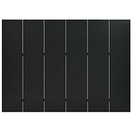 Shumee 6dílný černý 240×180 cm ocel, 335904 - Paraván