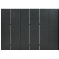 Shumee 6dílný antracitový 240×180 cm ocel, 335906 - Paraván