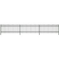 Bezpečnostní palisádový plot s hroty ocel 600 × 60 cm černý - Plot