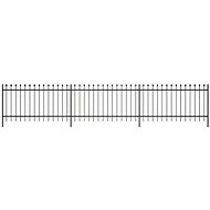 Bezpečnostní palisádový plot s hroty ocel 600 × 100 cm černý - Plot
