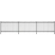 Bezpečnostní palisádový plot s hroty ocel 600 × 150 cm černý - Plot