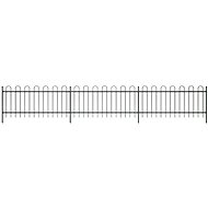 Bezpečnostní palisádový plot s obloučky ocel 600 × 60 cm černý - Plot