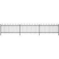 Bezpečnostní palisádový plot s obloučky ocel 600 × 80 cm černý - Plot