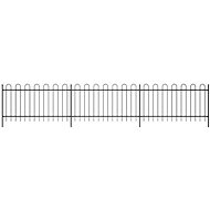 Bezpečnostní palisádový plot s obloučky ocel 600 × 100 cm černý - Plot