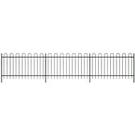 Bezpečnostní palisádový plot s obloučky ocel 600 × 120 cm černý - Plot