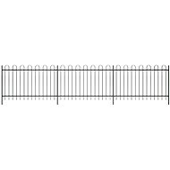 Bezpečnostní palisádový plot s obloučky ocel 600 × 150 cm černý - Plot