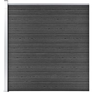 Plotový dílec WPC 175 × 186 cm černý - Plotové dílce