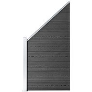 Plotový dílec WPC 95 × (105–180) cm černý - Plotové dílce