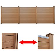Zahradní plotové panely 3 ks WPC 538 cm hnědé - Plotový panel