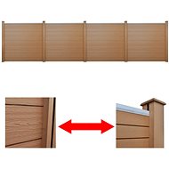 Zahradní plotové panely 4 ks WPC 715 cm hnědé - Plotový panel