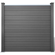 Zahradní plotové panely 3 ks WPC 538 cm šedé - Plotový panel