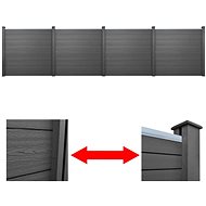 Zahradní plotové panely 4 ks WPC 715 cm šedé - Plotový panel
