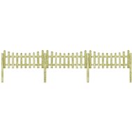 Garden fence with 4 posts impregnated pine 510 × 60 cm - Wooden Fence