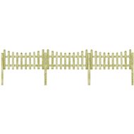 Garden fence with 4 posts impregnated pine 510 × 80 cm - Wooden Fence