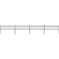 Zahradní plot s hroty ocelový 6,8 × 0,6 m černý - Plot