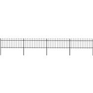 Zahradní plot s hroty ocelový 6,8 × 0,8 m černý - Plot