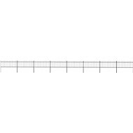 Zahradní plot s hroty ocel 13,6 × 0,8 m černý - Plot