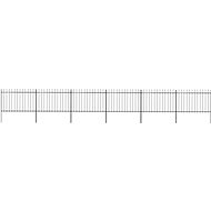 Zahradní plot s hroty ocelový 10,2 × 1,2 m černý - Plot