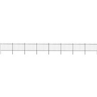 Zahradní plot s hroty ocel 13,6 × 1,2 m černý - Plot