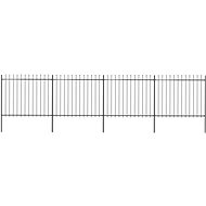 Zahradní plot s hroty ocelový 6,8 × 1,5 m černý - Plot