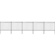 Zahradní plot s hroty ocel 8,5 × 1,5 m černý - Plot