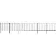 Zahradní plot s hroty ocel 10,2 × 1,5 m černý - Plot