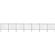 Zahradní plot s hroty ocelový 11,9 × 1,5 m černý - Plot