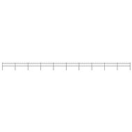 Zahradní plot s obloučky ocelový 17 × 0,6 m černý - Plot