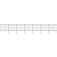 Zahradní plot s obloučky ocelový 11,9 × 1,5 m černý - Plot