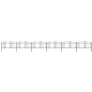 Zahradní plot s hroty ocel (0,5–0,75) × 10,2 m černý - Plot
