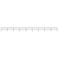 Zahradní plot s hroty ocel (0,5–0,75) × 15,3 m černý - Plot