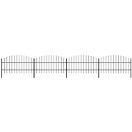 Zahradní plot s hroty (0,75–1) × 6,8 m ocel černý - Plot