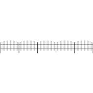 Zahradní plot s hroty ocel (0,75–1) × 8,5 m černý - Plot