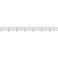 Zahradní plot s hroty ocel (0,75–1) × 11,9 m černý - Plot