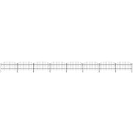 Zahradní plot s hroty ocel (0,75–1) × 13,6 m černý - Plot