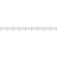 Zahradní plot s hroty ocel (0,75–1) × 15,3 m černý - Plot