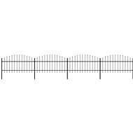 Zahradní plot s hroty ocel (1–1,25) × 6,8 m černý - Plot