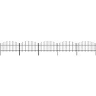 Zahradní plot s hroty ocel (1–1,25) × 8,5 m černý - Plot