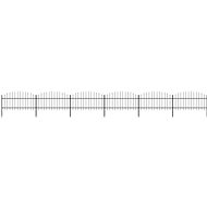 Zahradní plot s hroty ocel (1–1,25) × 10,2 m černý - Plot