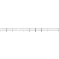 Zahradní plot s hroty ocel (1–1,25) × 17 m černý - Plot