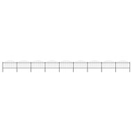 Zahradní plot s hroty ocel (1,25–1,5) × 15,3 m černý - Plot