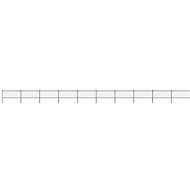 Zahradní plot s hroty ocel (1,25–1,5) × 17 m černý - Plot