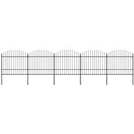Zahradní plot s hroty ocel (1,5–1,75) × 8,5 m černý - Plot
