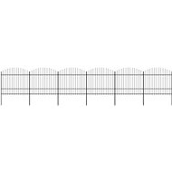 Zahradní plot s hroty ocel (1,5–1,75) × 10,2 m černý - Plot