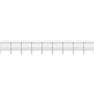Zahradní plot s hroty ocel (1,5–1,75) × 15,3 m černý - Plot
