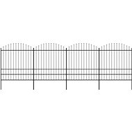Zahradní plot s hroty ocel (1,75–2) × 6,8 m černý - Plot