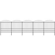 Zahradní plot s hroty ocel (1,75–2) × 8,5 m černý - Plot
