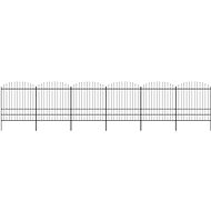 Zahradní plot s hroty ocel (1,75–2) × 10,2 m černý - Plot